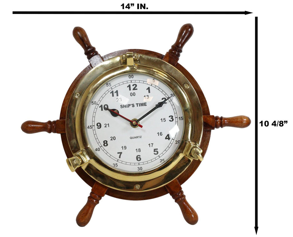 Antique 6 Inch Brass Marine Porthole Clock Wall Clock Porthole Clock Best  Gift 