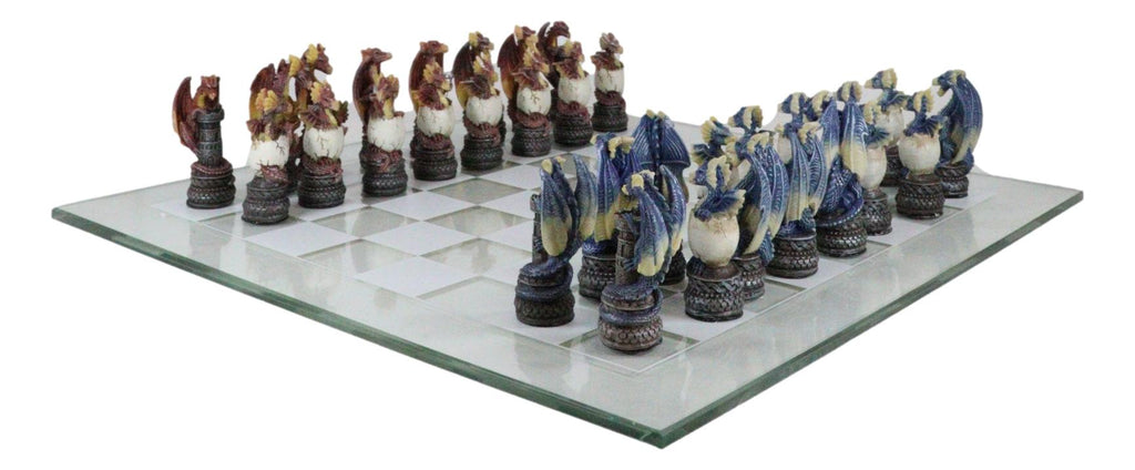 Might Magic Dungeons And Dragons Fantasy Colored Chess Pieces With Glass  Board