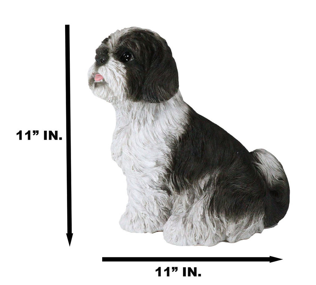 Ebros Large Adorable Lifelike Shih Tzu Dog Statue 10.25