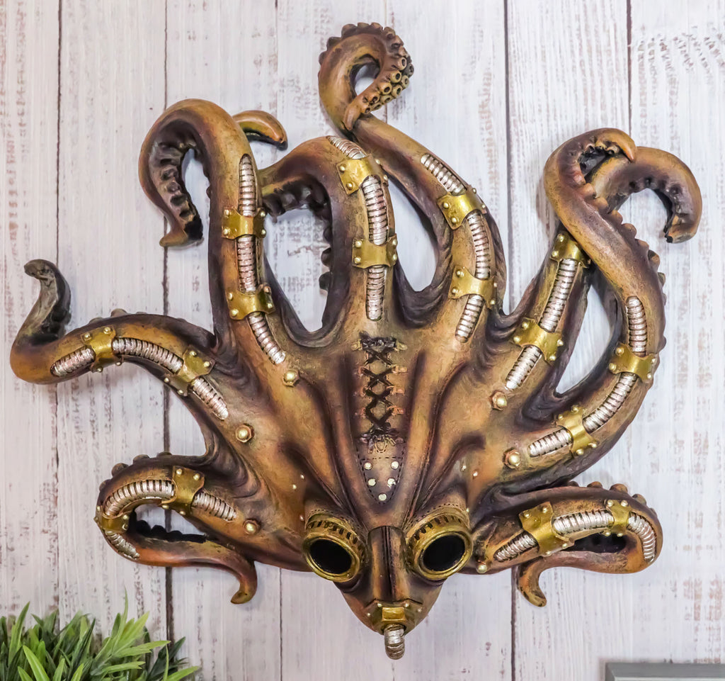 Gold Steampunk Octopus Wall Hook