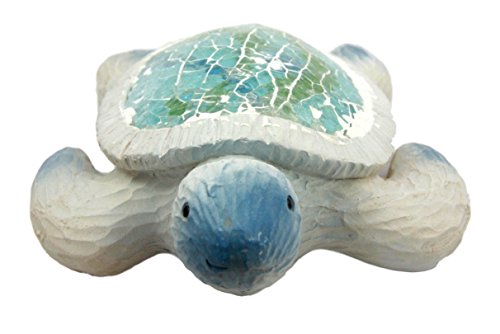 Seashells Art Figurine of Five Stacked Turtles 3.75 Tall