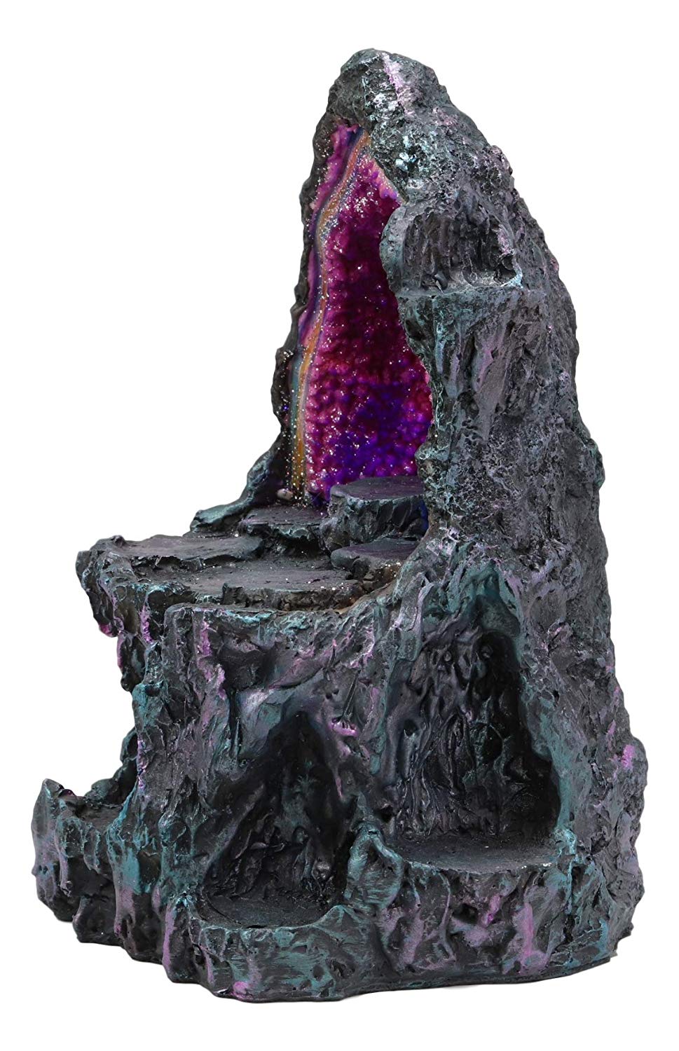 Ebros Medieval Renaissance Faux Crystal Cave Rock Geode with Color