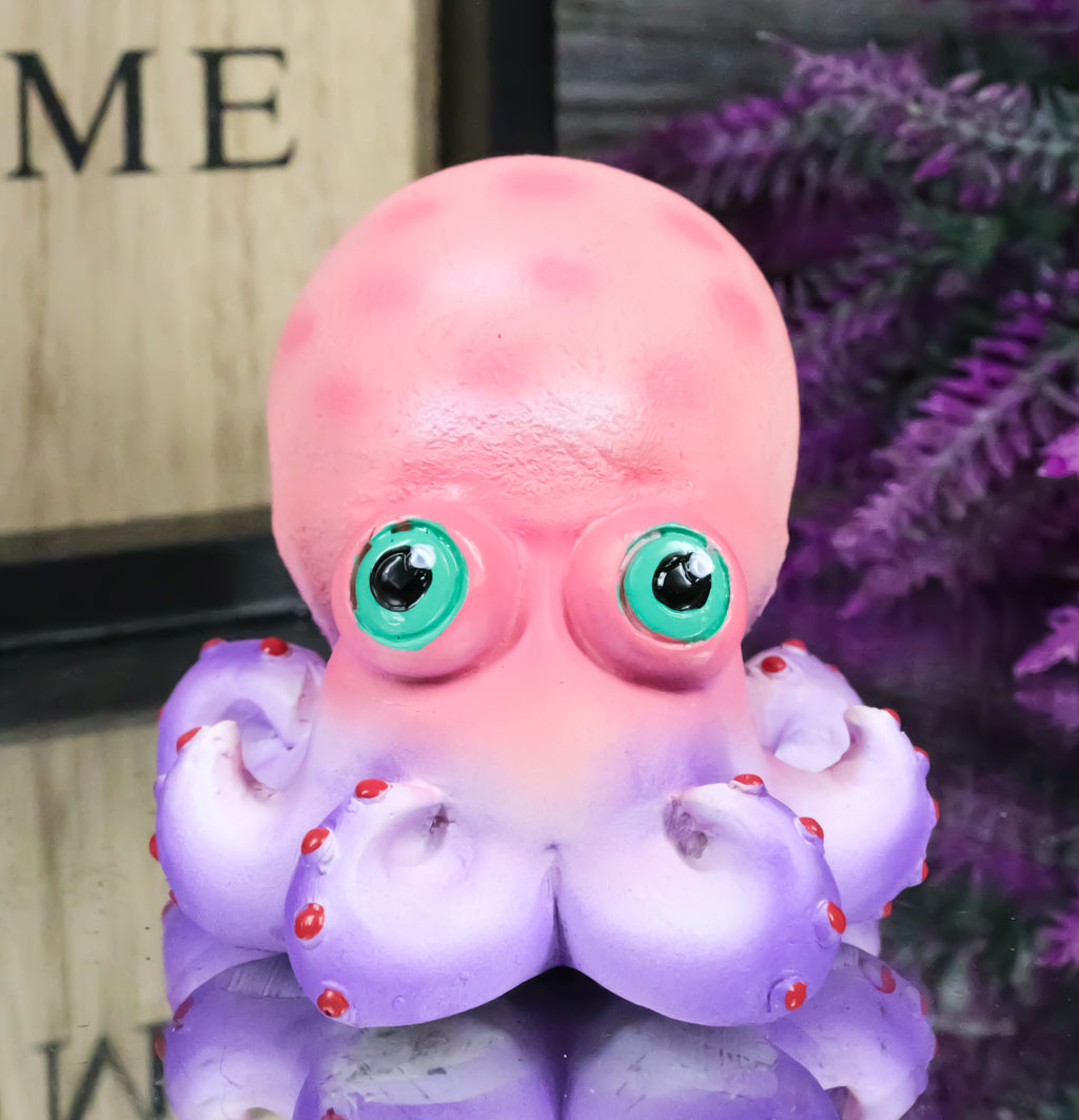 Coastal Nautical Marine Colorful Cephalopod Sea Octopus Ocho Mini Figurine