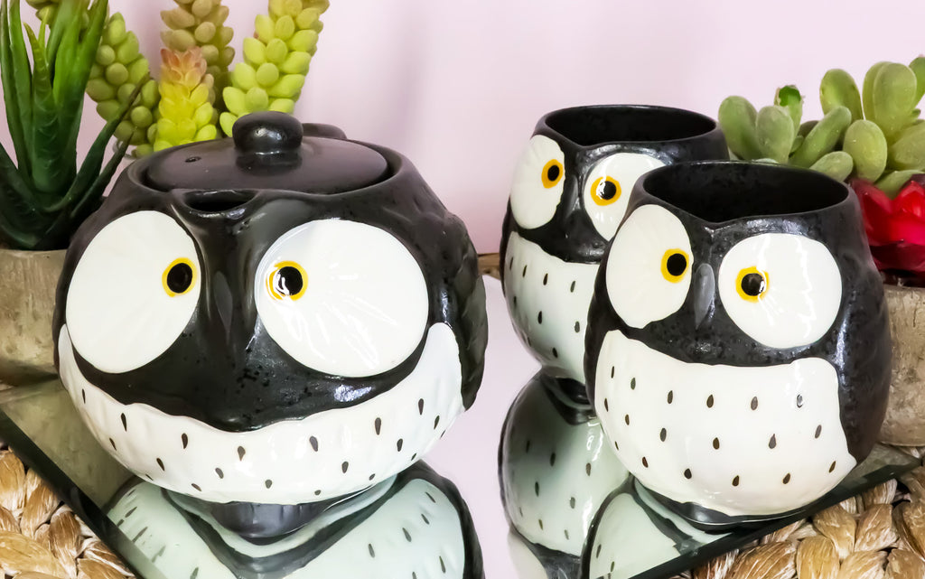 Owl's Brew Ceramic Tea Set