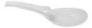 Contemporary White Melamine Asian Soup Spoons With Ladle Hook & Notch Set Of 6