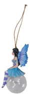 Aquamarine Flora Bubble Rider Fairy Ornament Amy Brown Holiday Collection Accent