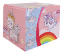 Whimsical Animated Rainbow Unicorn Horse Coin Grabber Money Bank Box Sculpture