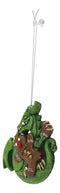 Ruth Thompson Green Dragon With Gingerbread Man Christmas Tree Hanging Ornament