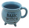 Wicca Magic Blue Basic Witch Broomstick Cauldron Ceramic Mug With Handle 16oz