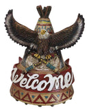 Rustic Southwestern Tribal Indian Teepee Hut Eagle Money Piggy Bank Figurine