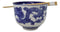 Blue White Oriental Dragon King Ceramic Donburi Ramen Bowl With Chopsticks Set