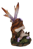 Sleeping Autumn Fall Pumpkin Orange Girl Fae Fairy In Enchanted Garden Figurine