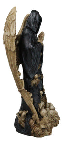 Gothic Death Prayer Grim Reaper Skeleton With Ossuary Skulls Wings Figurine