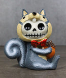 Furrybones Nibbles The Squirrel Voodoo Skeleton With Acorn Figurine Collectible