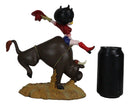 Wild West Country Cowgirl Betty Boop With Red Hat Riding A Toro Bull Figurine