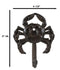 Pack of 2 Cast Iron Rustic Nautical Coastal Sea Shellfish Crab Wall Coat Hooks