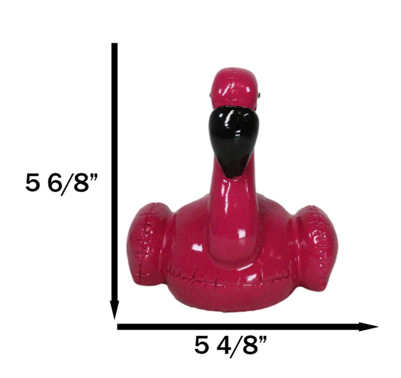 Whimsical Magenta Tropical Wading Bird Flamingo Money Piggy Coin Bank Figurine