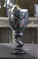 Sabbatic Goat Baphomet Sigil Red Blood Sacrifice Pentagram Serpent Wine Goblet