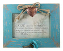 God Grant Me Serenity Courage Wisdom Locket Heart Teal Wood Musical Trinket Box