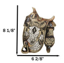 Western Country Cowboy Navajo Tribal Indian Cow Skull Horse Saddle Figurine