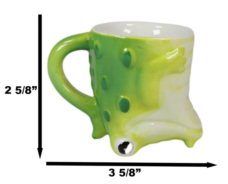 Topsy Turvy Ceramic River Alligator Crocodile Latte Juice Dessert Mini Mug Cup