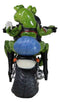 All American Biker Frogs Couple Taking Selfie On Chopper Motorcycle Figurine