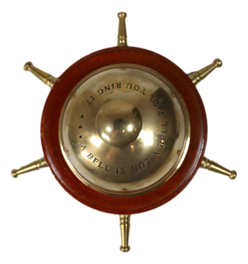 Vintage Brass Nautical Rudder Helm Wheel Paperweight Desk Counter Call– Ebros  Gift