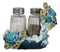 Nautical Marine Reef Sea Turtles Over Waves Salt And Pepper Shakers Holder Set