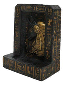 Egyptian God of The Dead Anubis Hieroglyphs Backflow Incense Burner Figurine