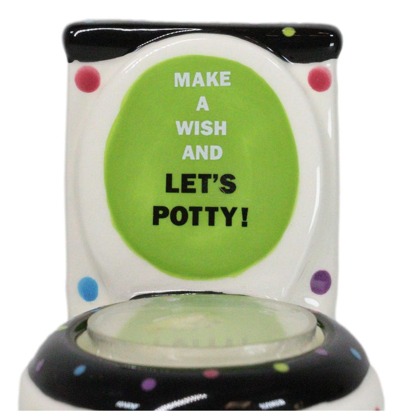 Happy Birthday Make A Wish And Let's Potty! Ceramic Tea Light Candle Holder