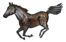 Rustic Western Wild Running Horse Decorative Metal Wall Sculpture Relief 24"L