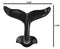 Pack Of 2 Black Cast Iron Nautical Baleen Blue Whale Tail Wall Coat Hook Hangers