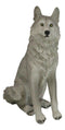 Cries Of The Night Sitting Alpha Grey Direwolf Wolf Home Decor Figurine 6"H