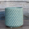 Ceramic Turquoise Sky Blue Bubbles Dots Crackle Glazed Floral Vase Planter Pot