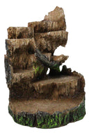 Rustic Forest Tree Steppes Faux Wooden LED Display Stand Figurine For Miniatures