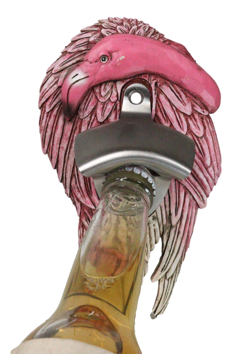 Pack Of 2 Tropical Paradise Wading Bird Pink Flamingo Wall Beer Bottle Openers