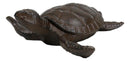 Rustic Cast Iron Sea Turtle Decorative Secret Key Concealer Trinket Box Figurine