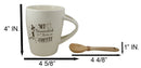 Wiccan Witch Sacred Moon My Broomstick Runs On Coffee Ceramic Mug And Spoon Set