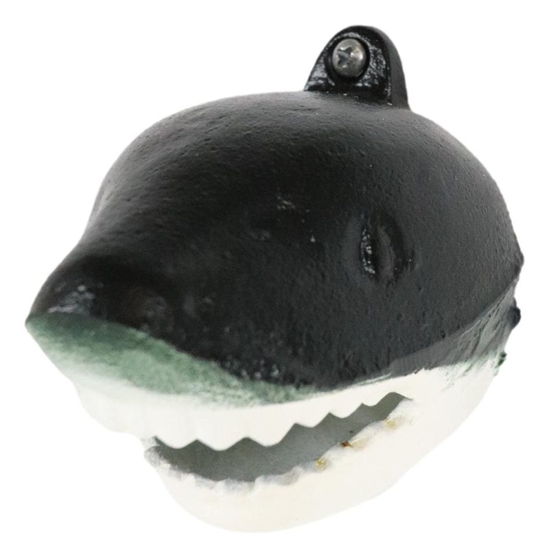 Cast Iron Nautical Marine Great White Shark Meg Fish Wall Bottle Cap Opener