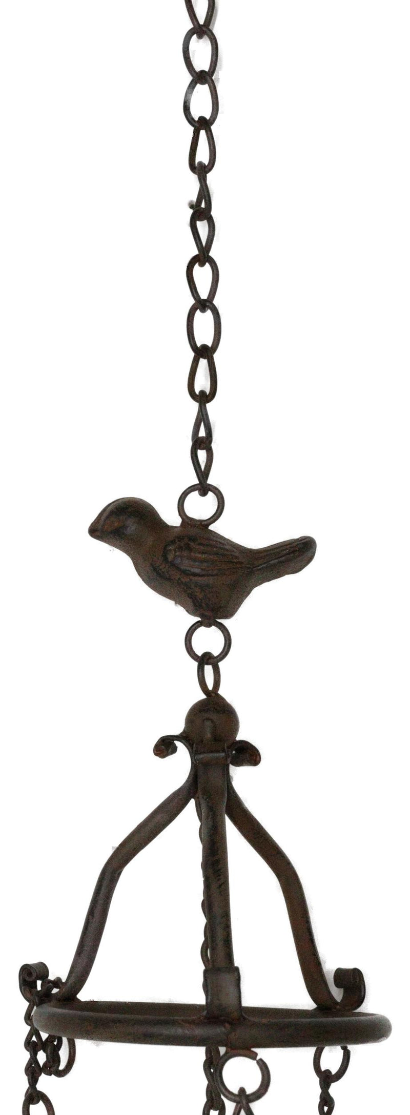 Cast Iron Rustic Country Morning Bird Relaxing Wind Chime Bell Decor Ornament