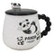 Ceramic Cute Lucky Panda Bear Cartoon With Lid And Panda Head Spoon Mug Cup