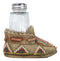 Rustic Tribal Native Indian Moccasin Shoe Shaped Salt And Pepper Shakers Holder