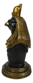 Egyptian God of The Sky Horus Ra Bust Decorative Box With Hieroglyphic Base