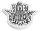 Hamsa Palm Hand Of God Eye Of Providence Floral Motifs Jewelry Dish Figurine