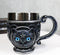 Wicca Witchcraft Pentagram Black Feline Cat With Triple Moon Tea Cup Mug