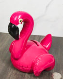 Whimsical Magenta Tropical Wading Bird Flamingo Money Piggy Coin Bank Figurine