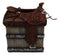 Rustic Western Faux Leather Cowboy Horse Saddle On Crate Tissue Box Holder Cover