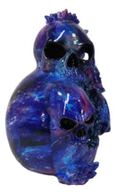 Blue Gothic 3 Ghastly Skulls LED Death Mountain Cavern Backflow Incense Burner