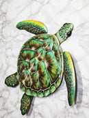 Marine Ocean Harmony Series Green Bermuda Elegant Sea Turtle Metal Wall Decor