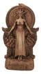 Red Clay Finish Pagan Wicca Deity Hecate With She Dogs Triple Goddess Figurine